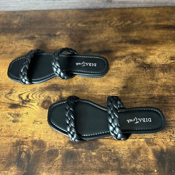Diba True Rae Nah Leather Braided Sandal in Black, Size 9. New in Box! - Picture 6 of 16